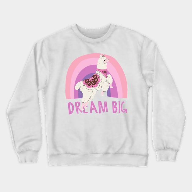 Llama dream big Crewneck Sweatshirt by T-Vinci
